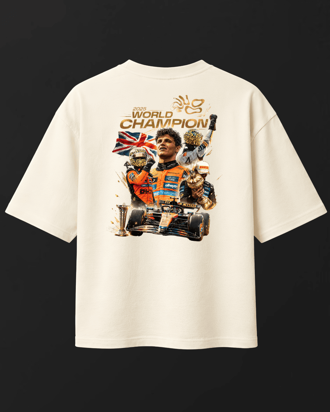Camiseta Oversized Lando Norris - World Champion 2025