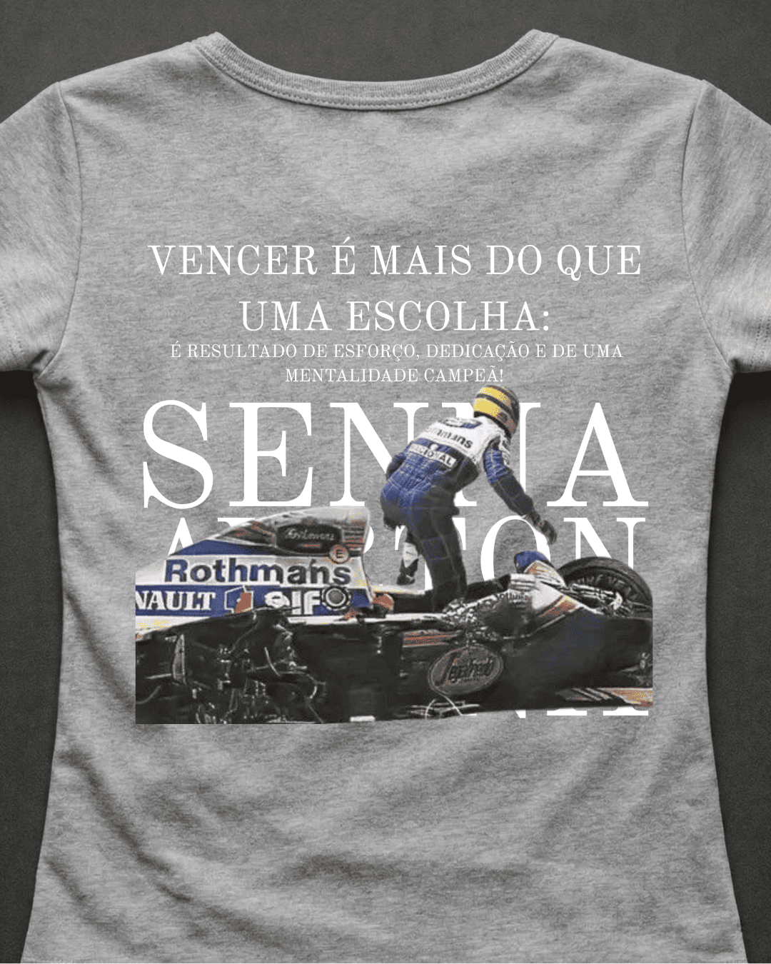 Blusa Baby Look Ayrton Senna - Vencer é mais que uma escolha