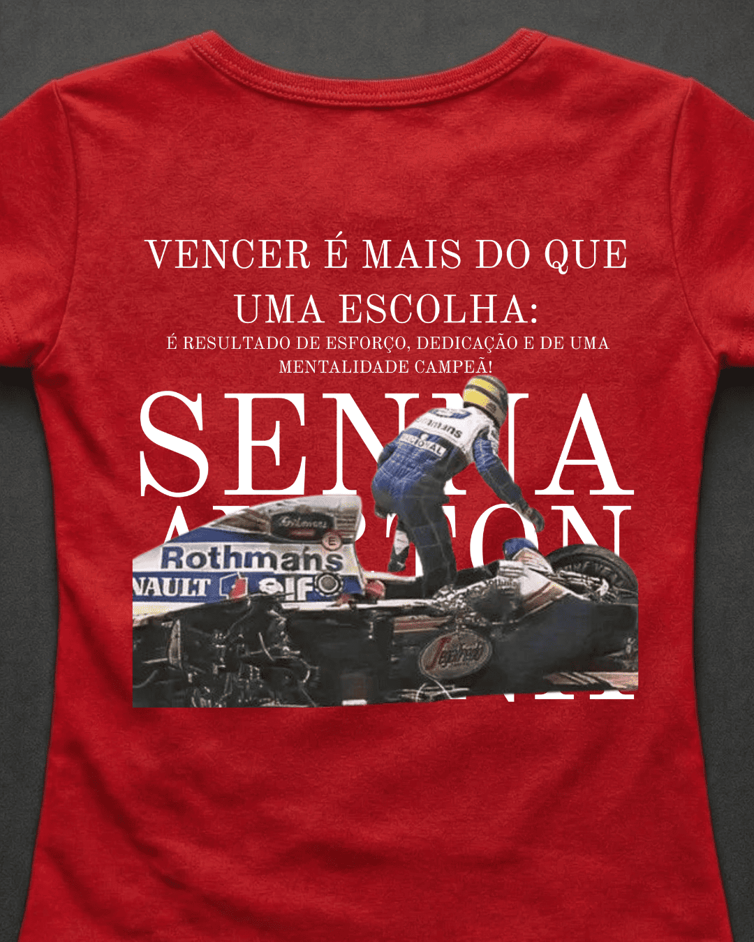 Blusa Baby Look Ayrton Senna - Vencer é mais que uma escolha