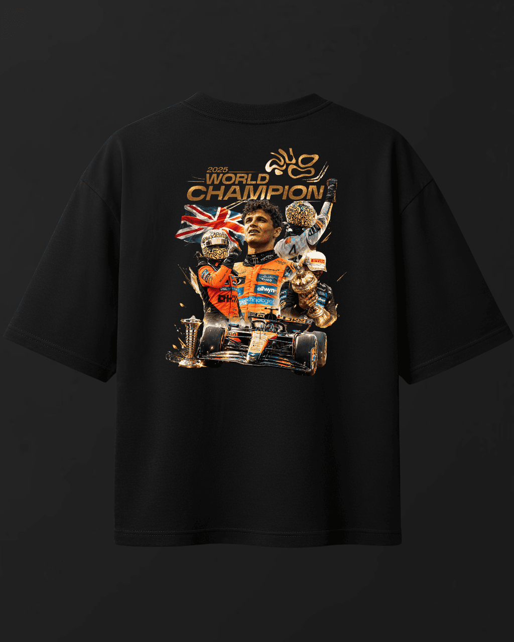 Camiseta Oversized Lando Norris - World Champion 2025