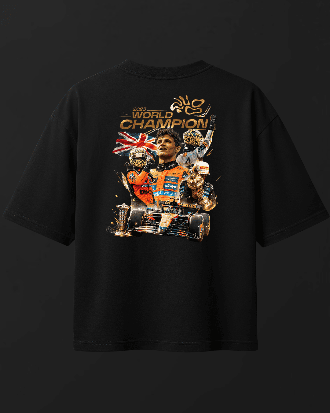 Camiseta Oversized Lando Norris - World Champion 2025