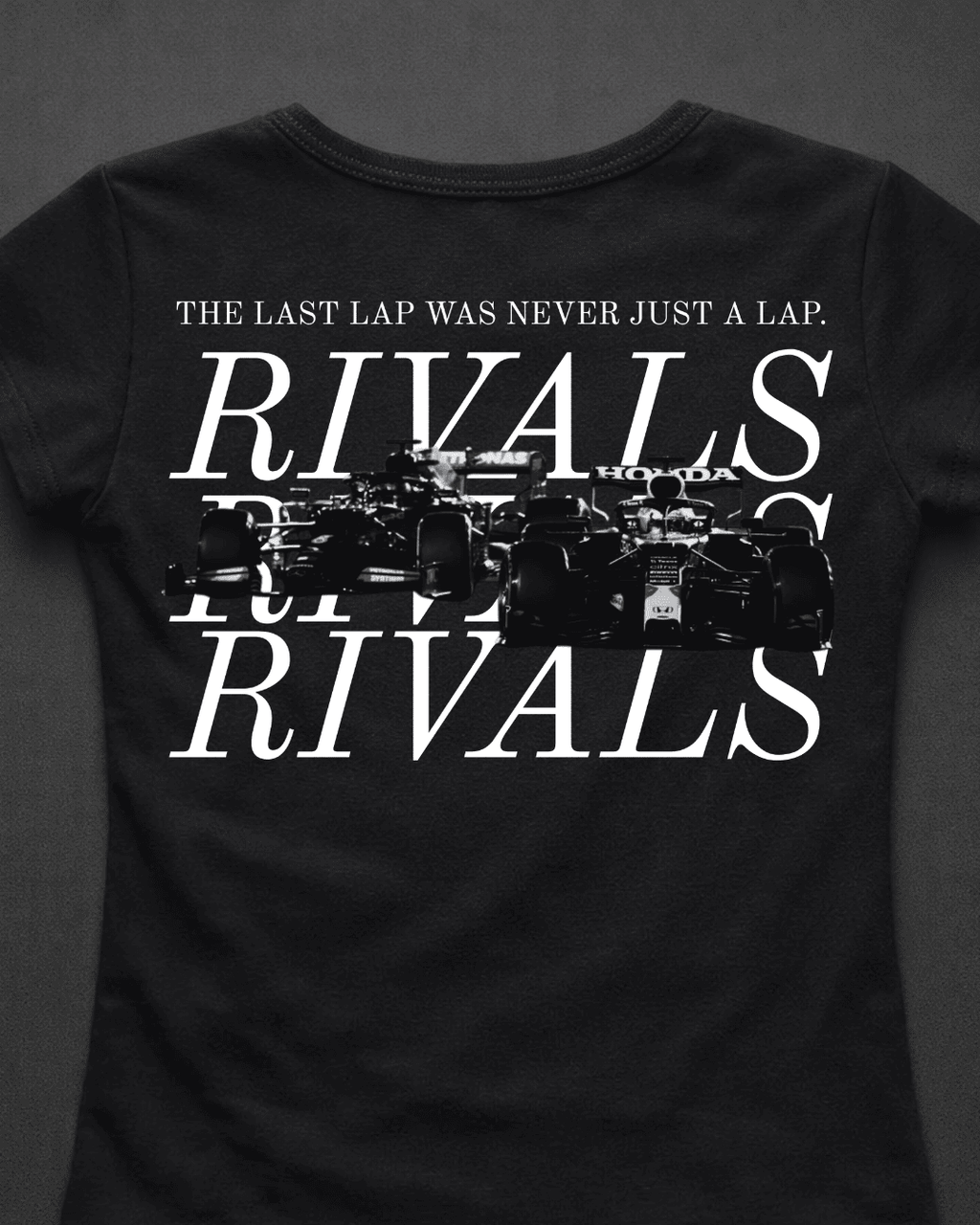 Blusa Baby Look Verstappen vs Hamilton- Última volta