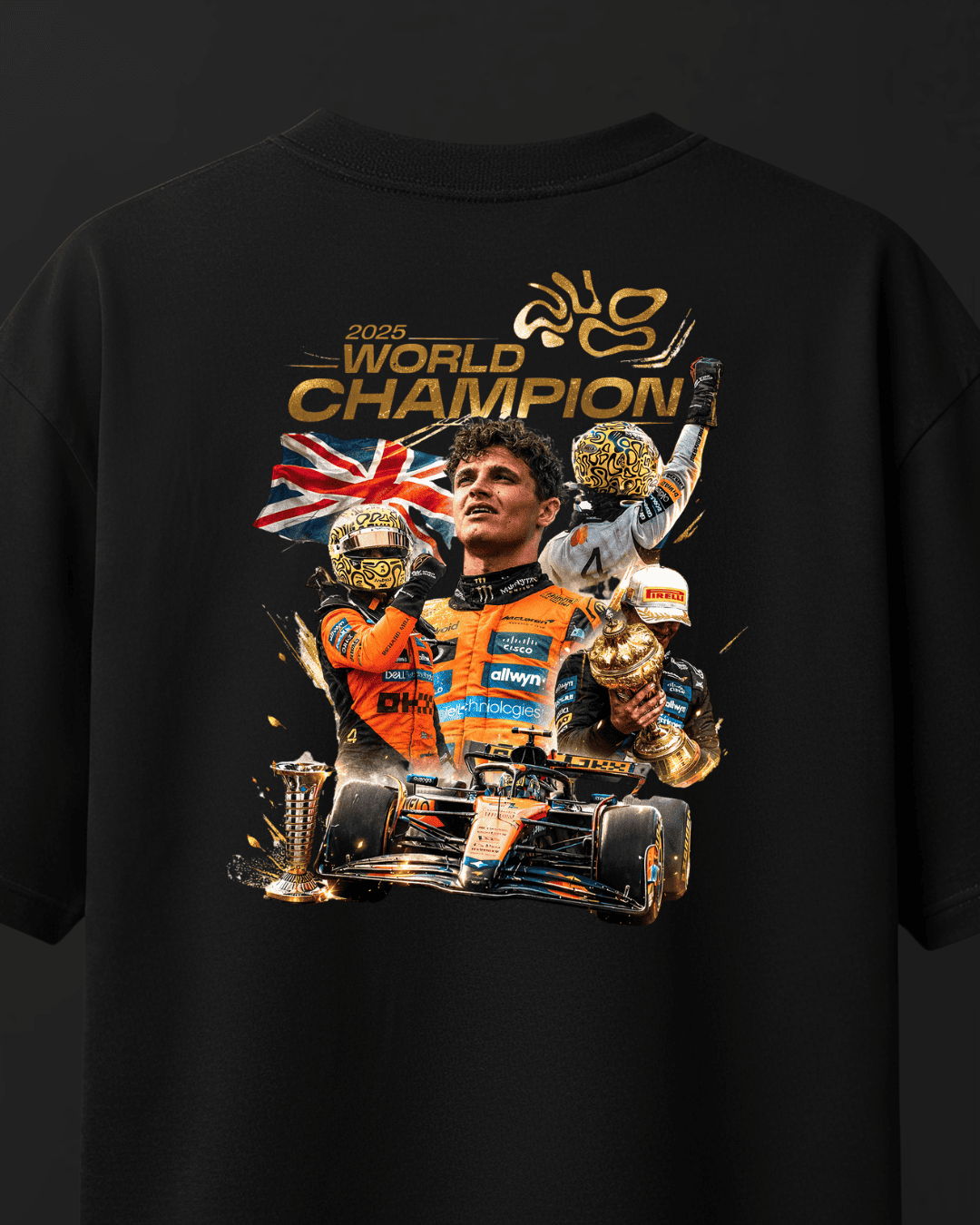 Camiseta Oversized Lando Norris - World Champion 2025