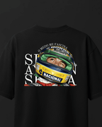Camiseta Oversized Ayrton Senna - O medo me fascina