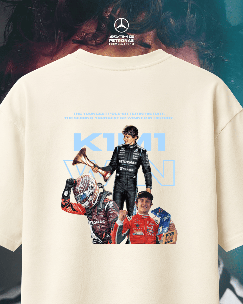 Camiseta Oversized Kimi Antonelli - O Segundo mais jovem a vencer
