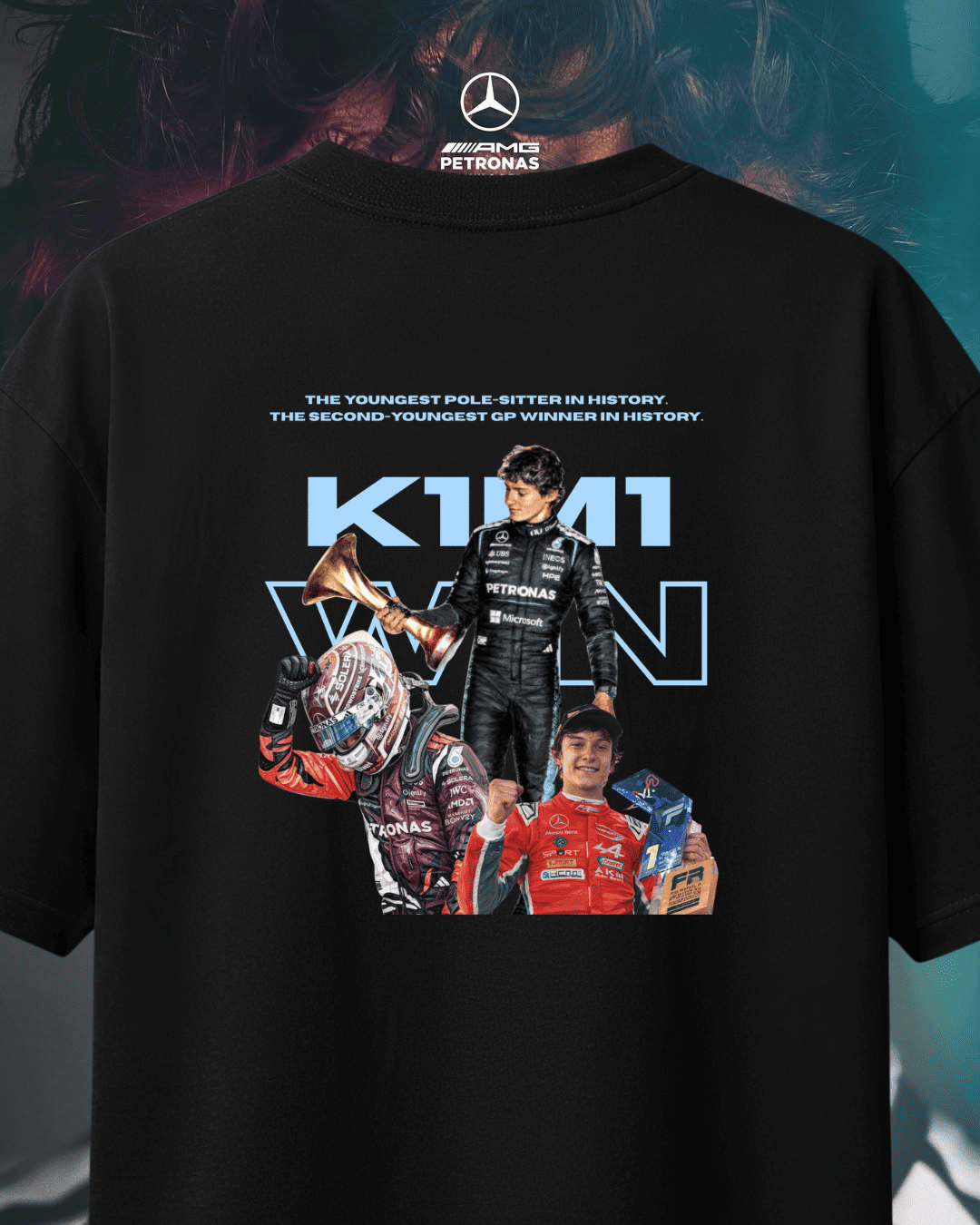 Camiseta Oversized Kimi Antonelli - O Segundo mais jovem a vencer