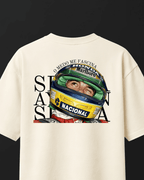 Camiseta Oversized Ayrton Senna - O medo me fascina