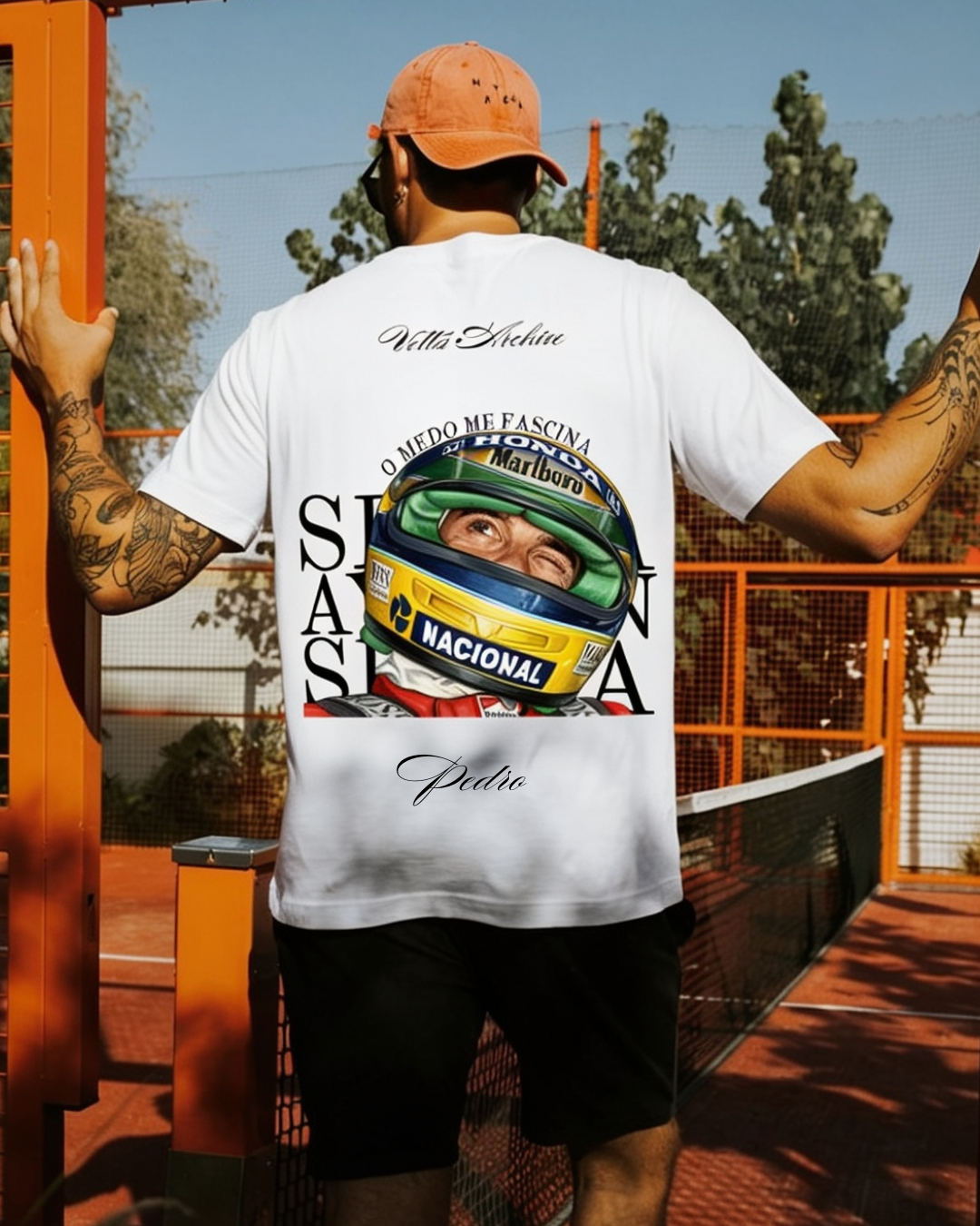 Camiseta Tradicional Ayrton Senna - O medo me fascina