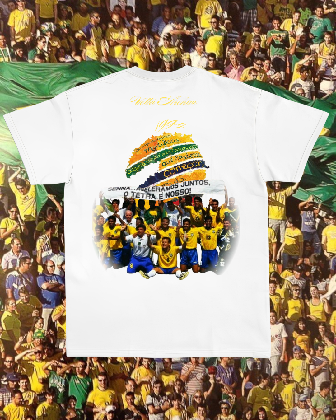 Camiseta Tradicional Ayrton Senna - Tetra é nosso