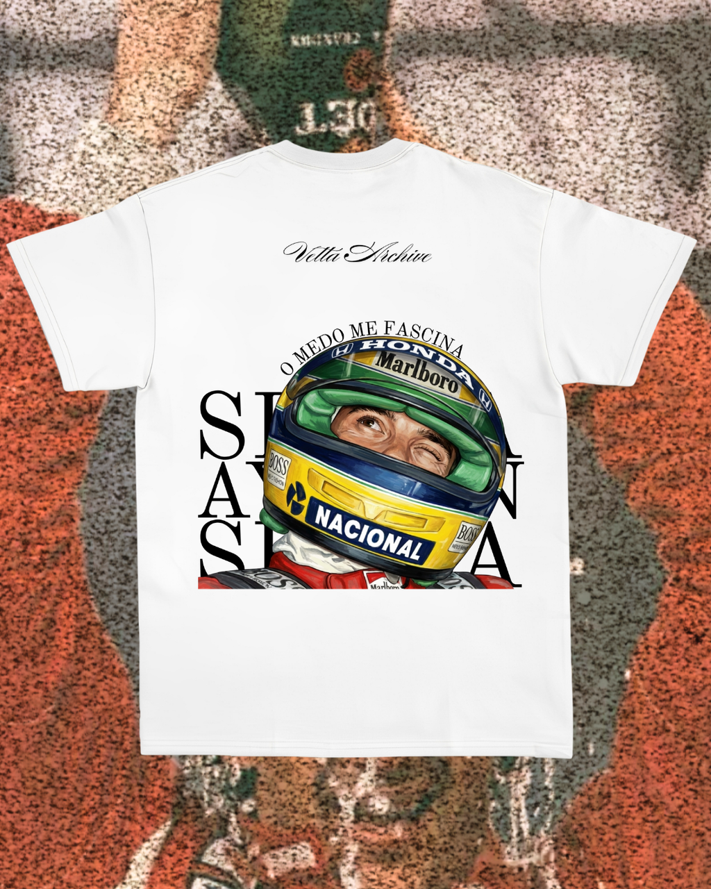 Camiseta Tradicional Ayrton Senna - O medo me fascina
