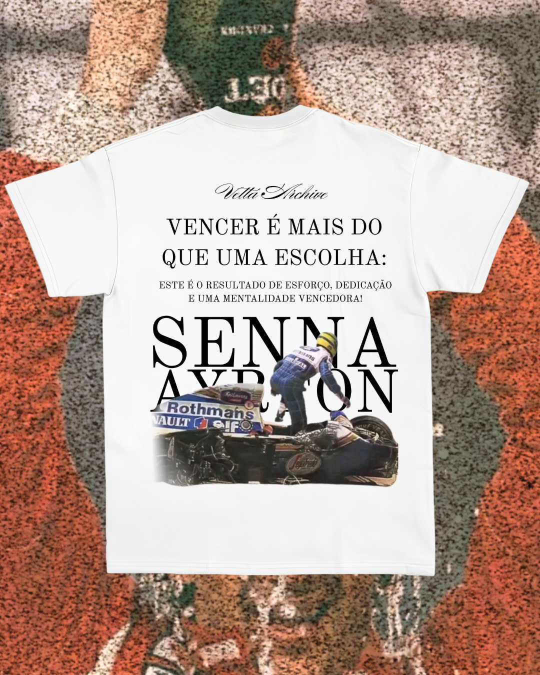 Camiseta Tradicional Ayrton Senna - Vencer é mais que uma escolha