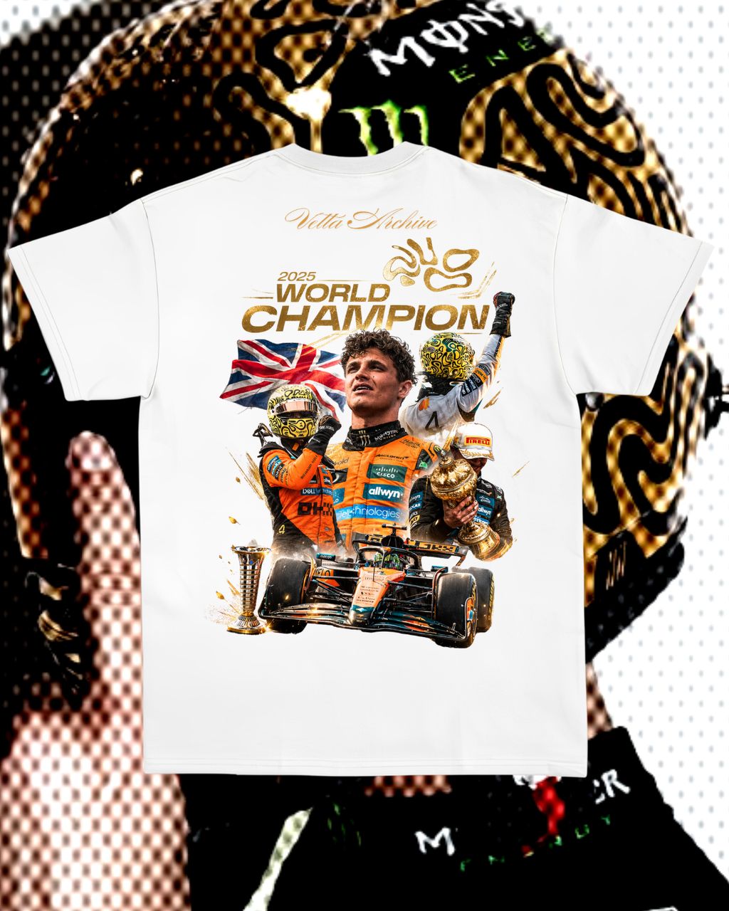 Camiseta Tradicional Lando Norris - World Champion 2025