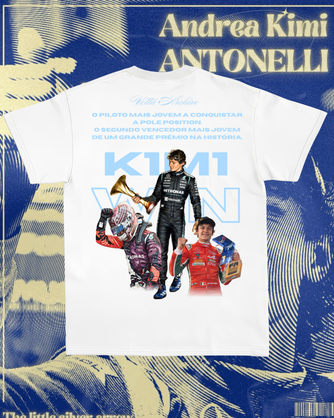 Camiseta Tradicional Kimi Antonelli - O Segundo mais jovem a vencer