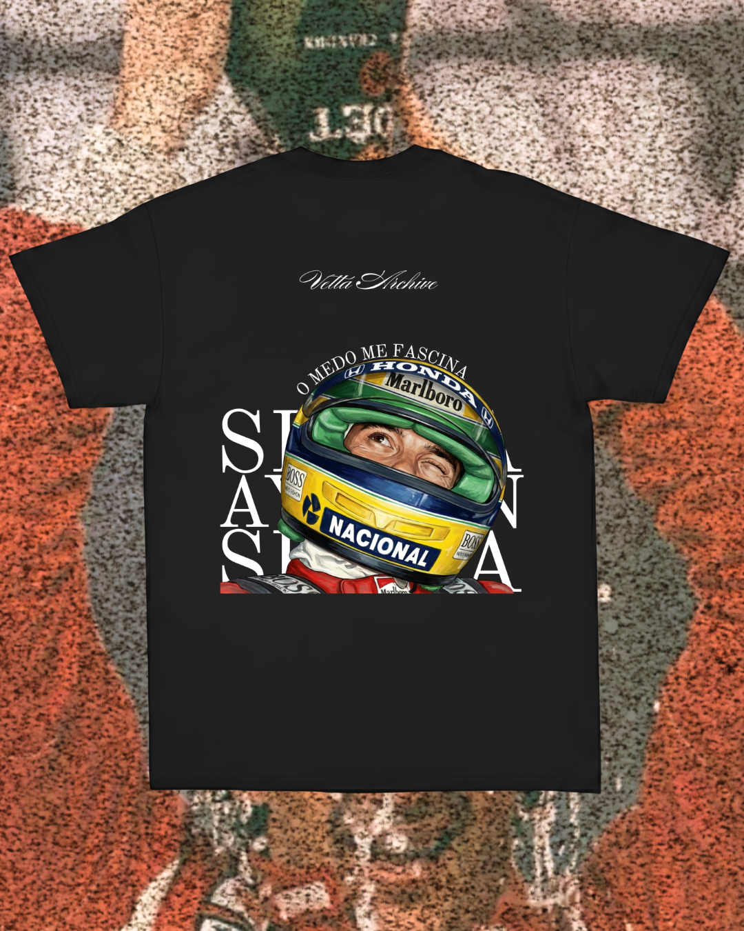 Camiseta Tradicional Ayrton Senna - O medo me fascina