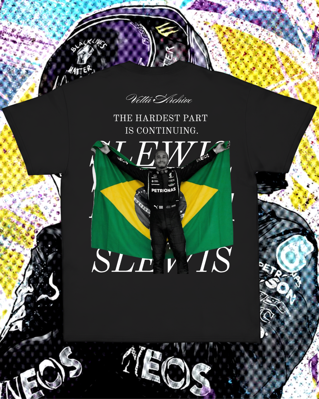 Camiseta Tradicional Lewis Hamilton - The hardest part is continuing