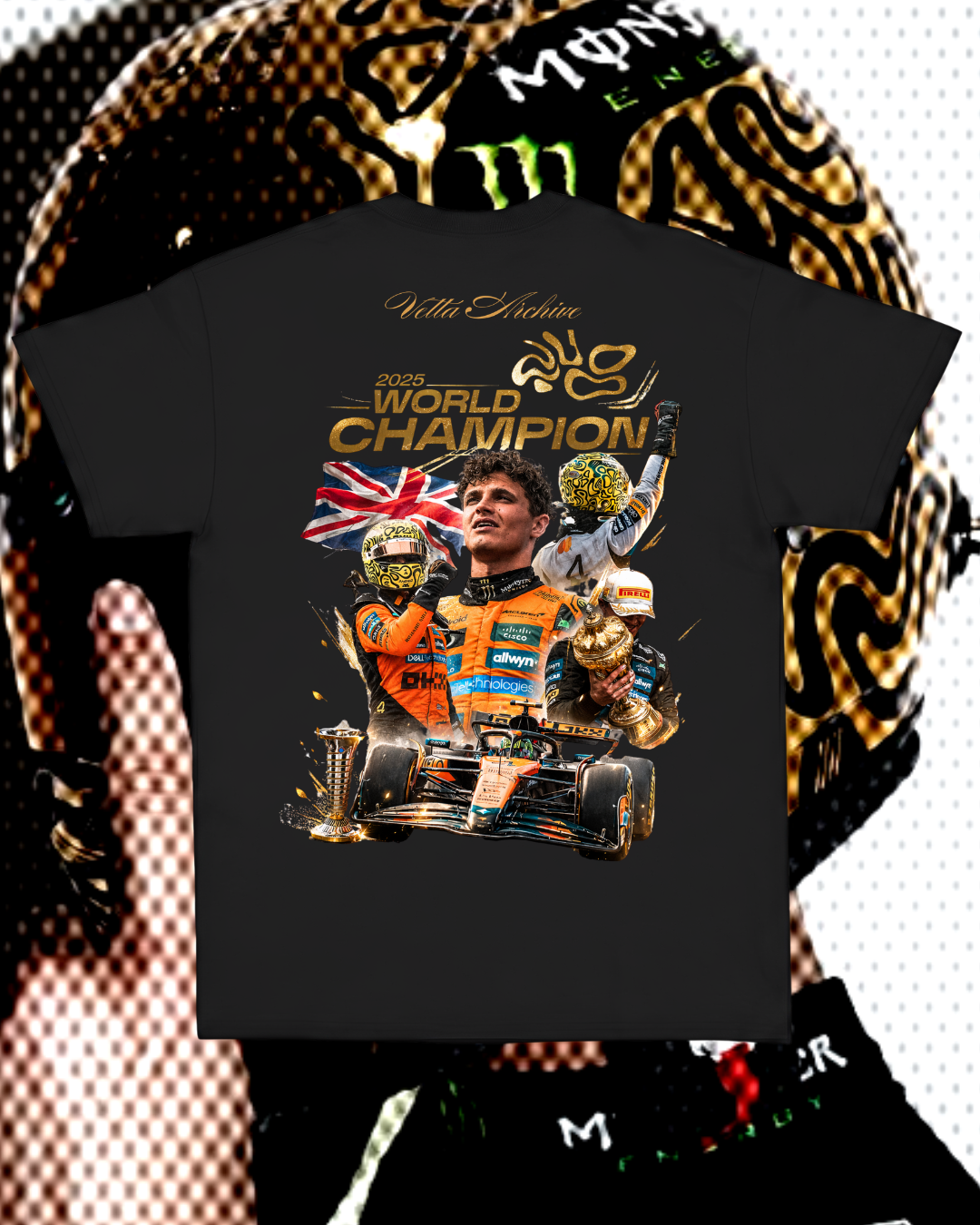 Camiseta Tradicional Lando Norris - World Champion 2025