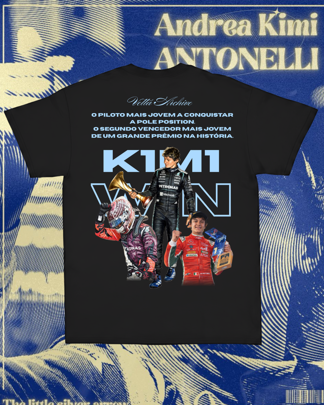 Camiseta Tradicional Kimi Antonelli - O Segundo mais jovem a vencer