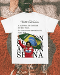Camiseta Unissex Ayrton Senna - Alegria de ganhar pelo meu País