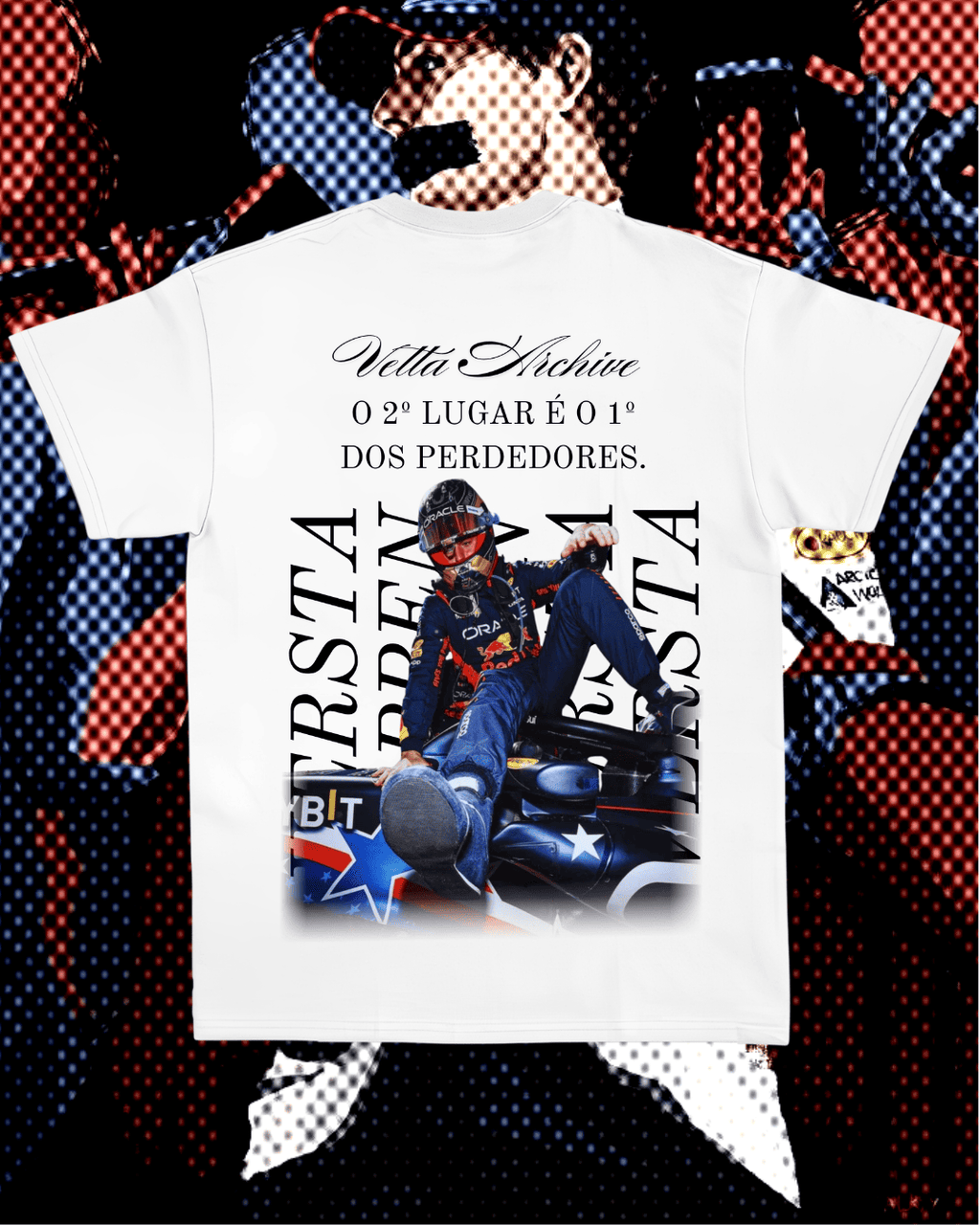 Camiseta Unissex Max Verstappen - O segundo lugar é o primeiro dos perdedores