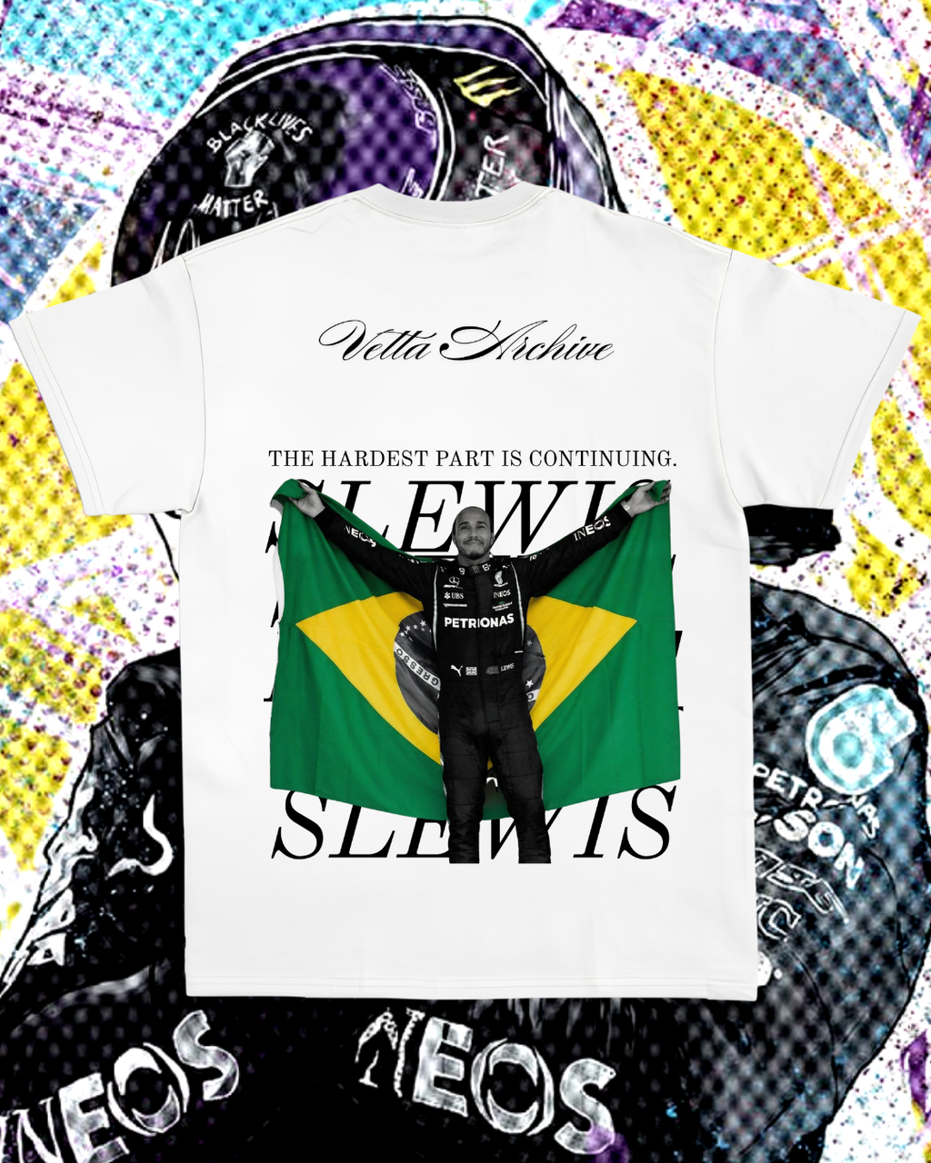 Camiseta Unissex Lewis Hamilton - The hardest part is continuing