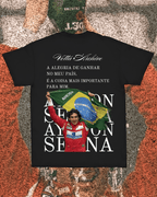 Camiseta Unissex Ayrton Senna - Alegria de ganhar pelo meu País