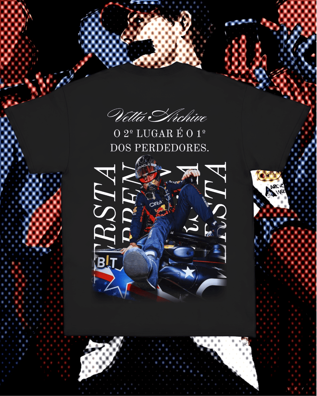 Camiseta Unissex Max Verstappen - O segundo lugar é o primeiro dos perdedores