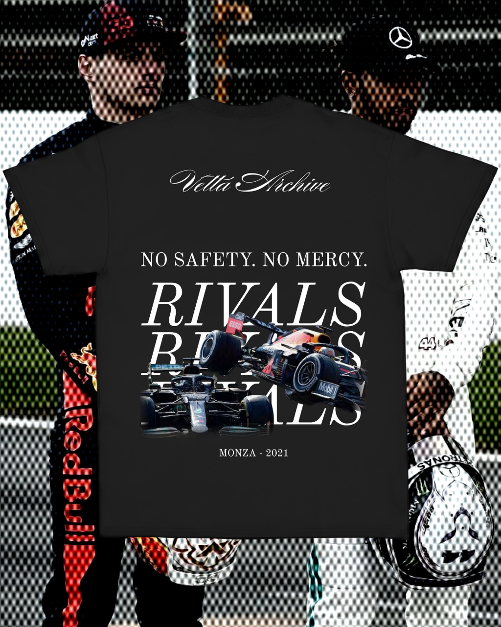 Camiseta Unissex Verstappen vs Hamilton - No safety no mercy EB