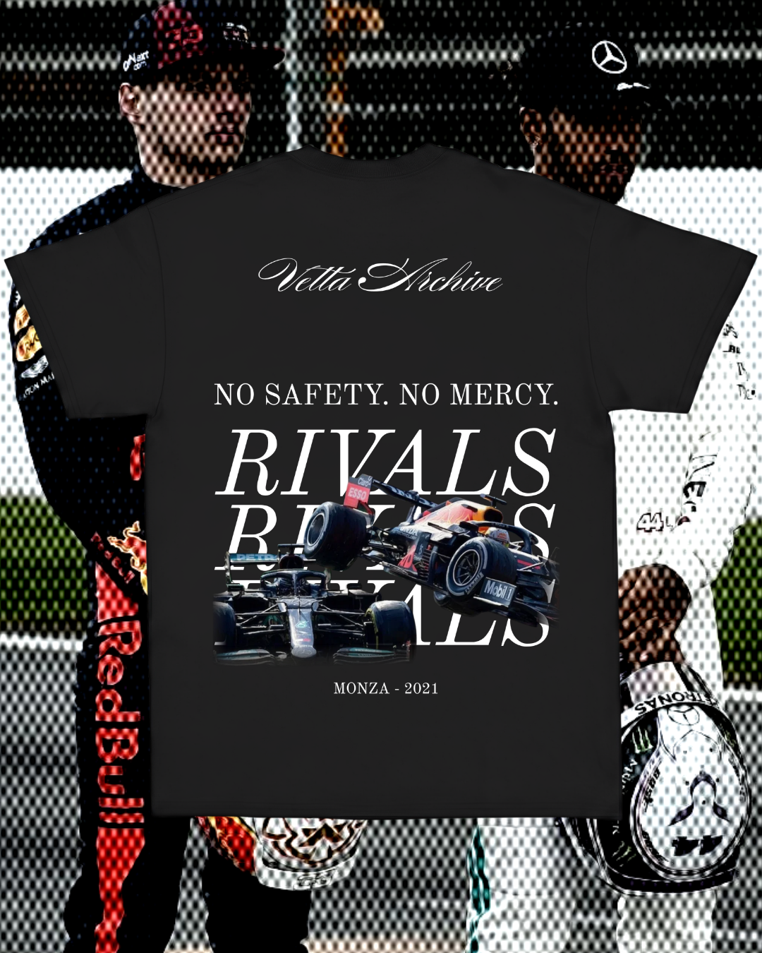 Camiseta Unissex Verstappen vs Hamilton - No safety no mercy EB