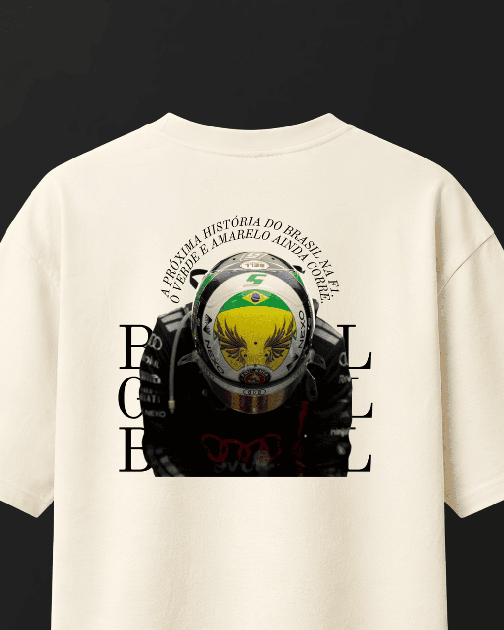 Camiseta Oversized Bortoleto - O verde e amarelo ainda corre