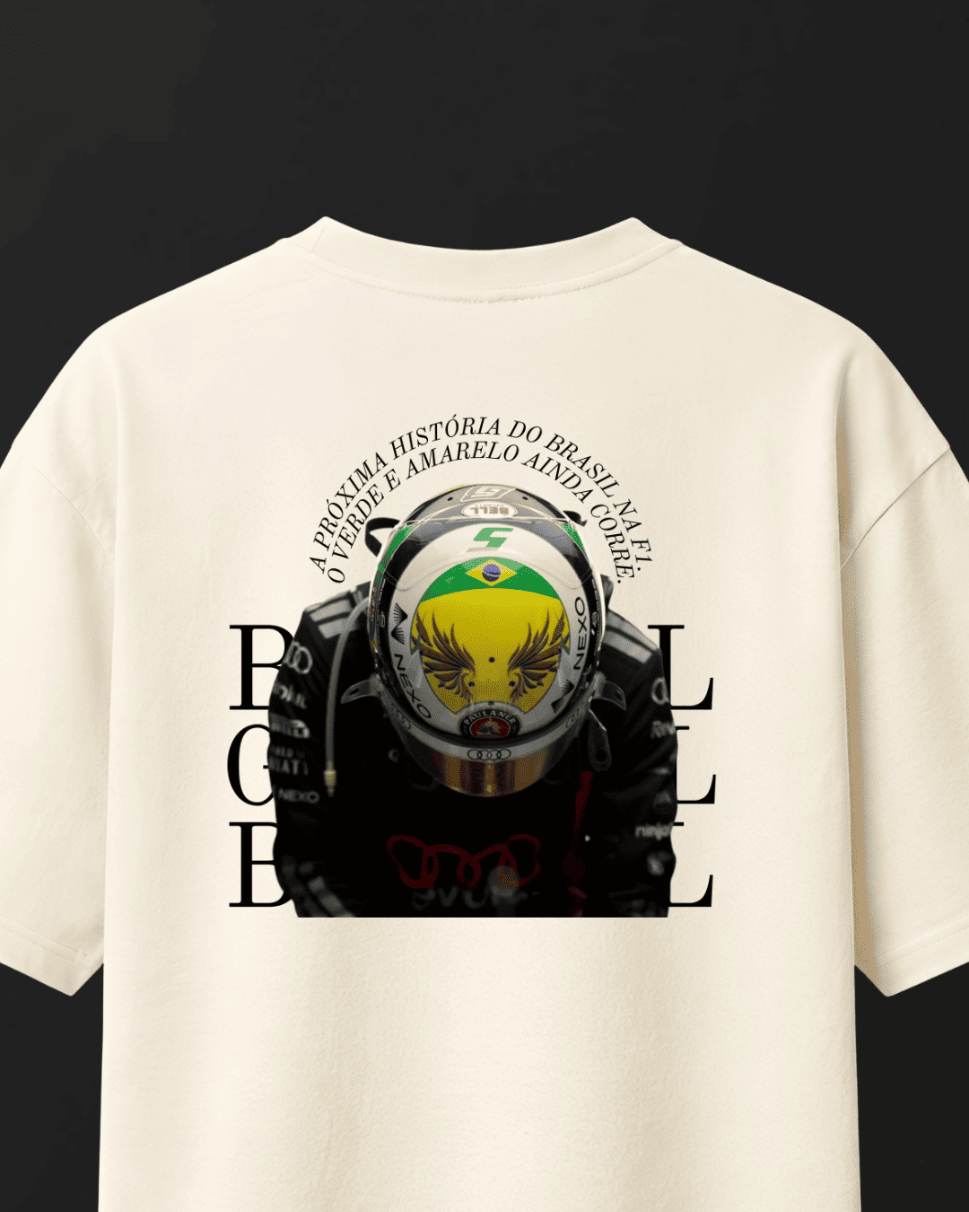 Camiseta Oversized Bortoleto - O verde e amarelo ainda corre