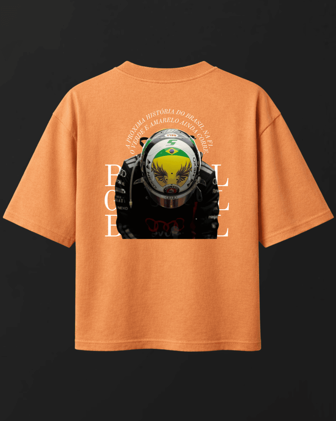 Camiseta Oversized Bortoleto - O verde e amarelo ainda corre