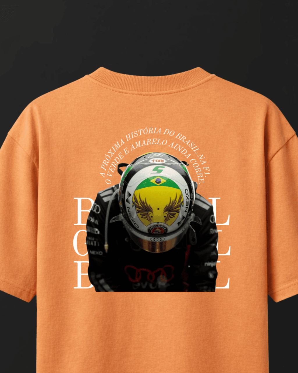 Camiseta Oversized Bortoleto - O verde e amarelo ainda corre