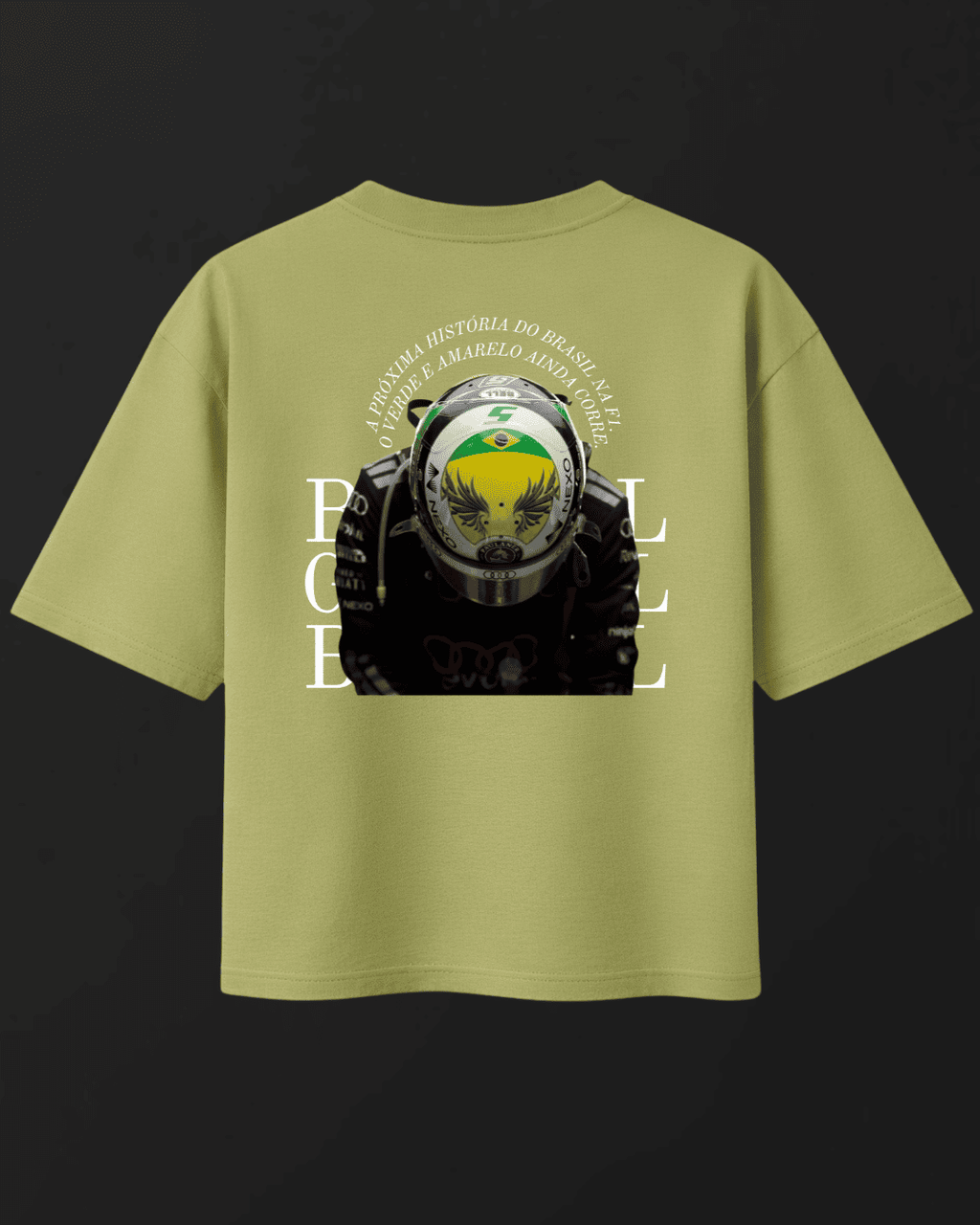 Camiseta Oversized Bortoleto - O verde e amarelo ainda corre