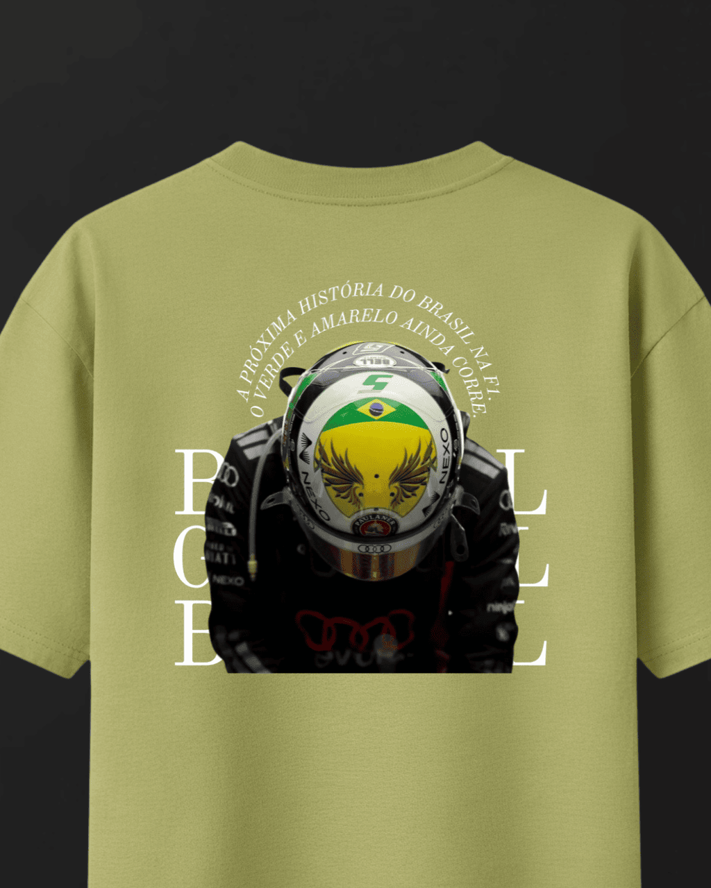 Camiseta Oversized Bortoleto - O verde e amarelo ainda corre