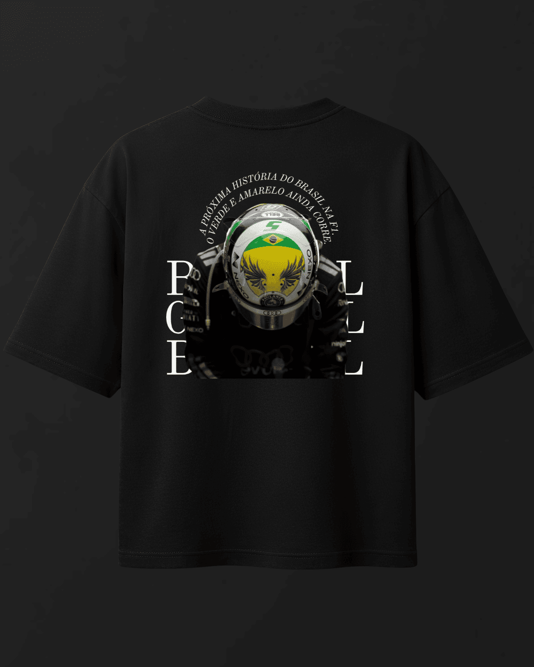 Camiseta Oversized Bortoleto - O verde e amarelo ainda corre