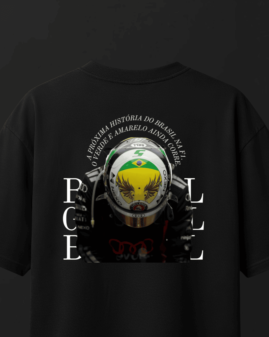 Camiseta Oversized Bortoleto - O verde e amarelo ainda corre