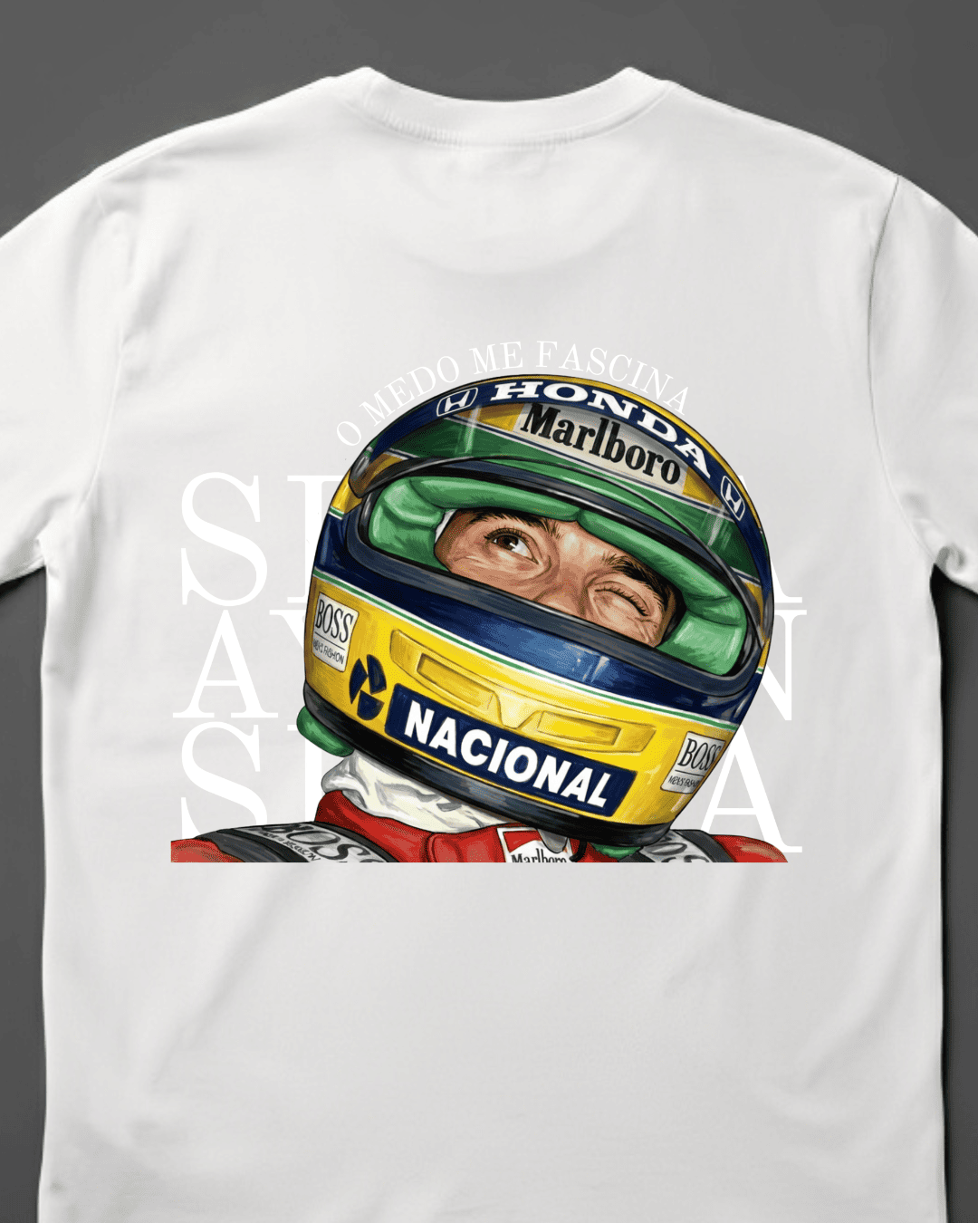 Camiseta Unissex Ayrton Senna - O medo me fascina
