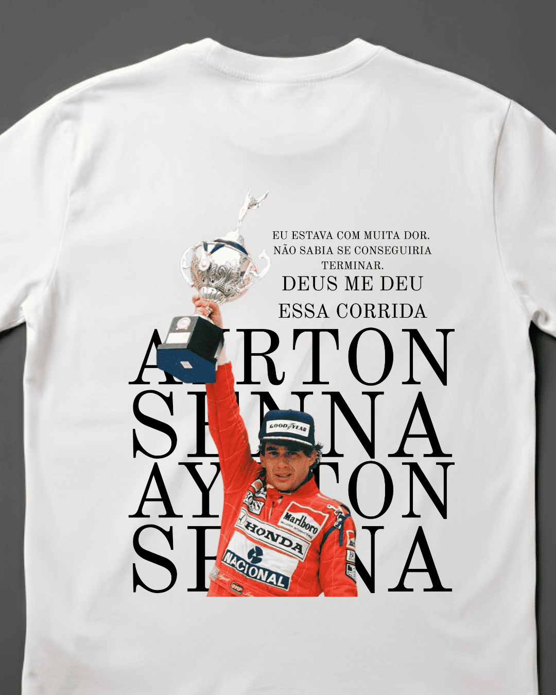 Camiseta Unissex Ayrton Senna - Deus me deu essa corrida EP