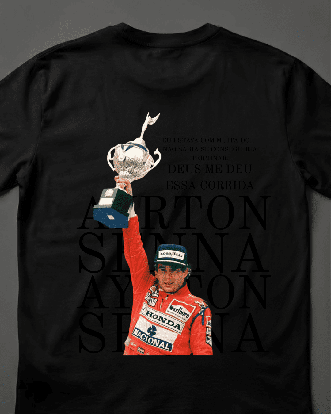 Camiseta Unissex Ayrton Senna - Deus me deu essa corrida EP