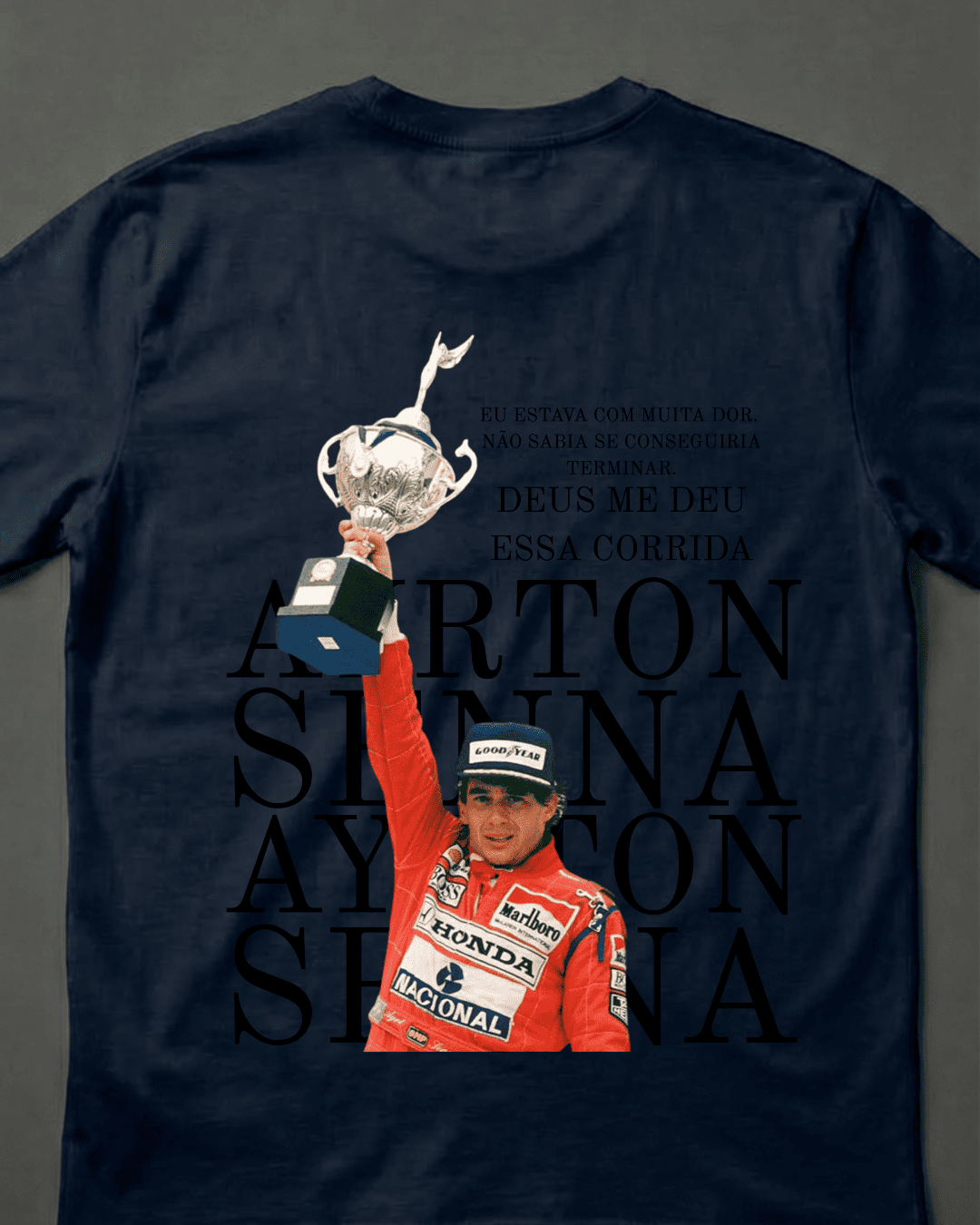 Camiseta Unissex Ayrton Senna - Deus me deu essa corrida EP