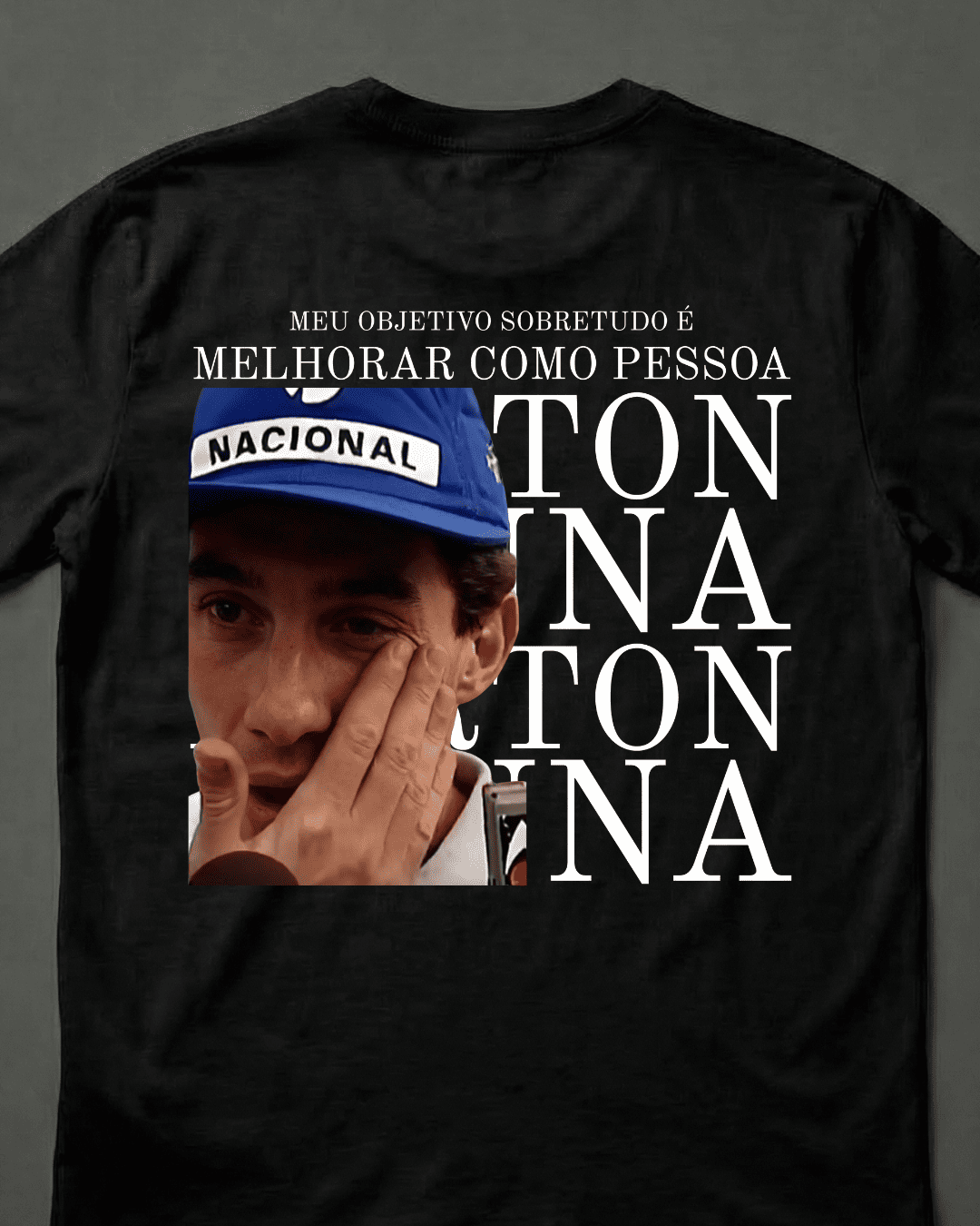 Camiseta Unissex Ayrton Senna - Meu objetivo é melhorar como pessoa