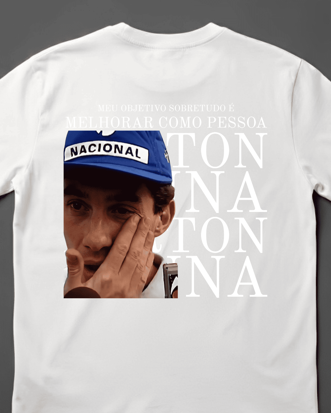 Camiseta Unissex Ayrton Senna - Meu objetivo é melhorar como pessoa