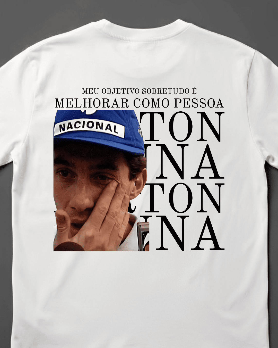 Camiseta Unissex Ayrton Senna - Meu objetivo é melhorar como pessoa EP