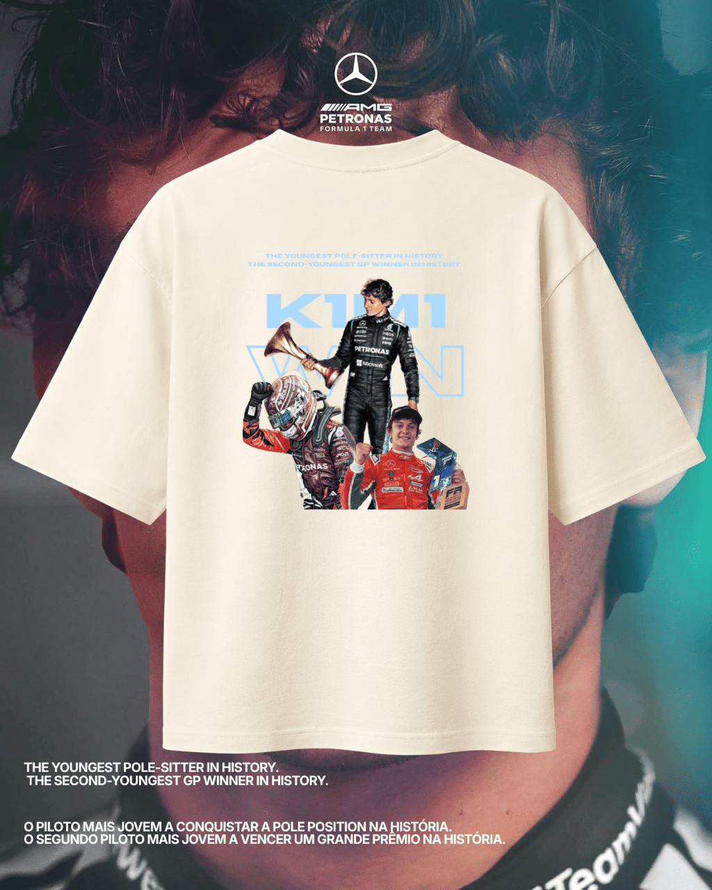 Camiseta Oversized Kimi Antonelli - O Segundo mais jovem a vencer