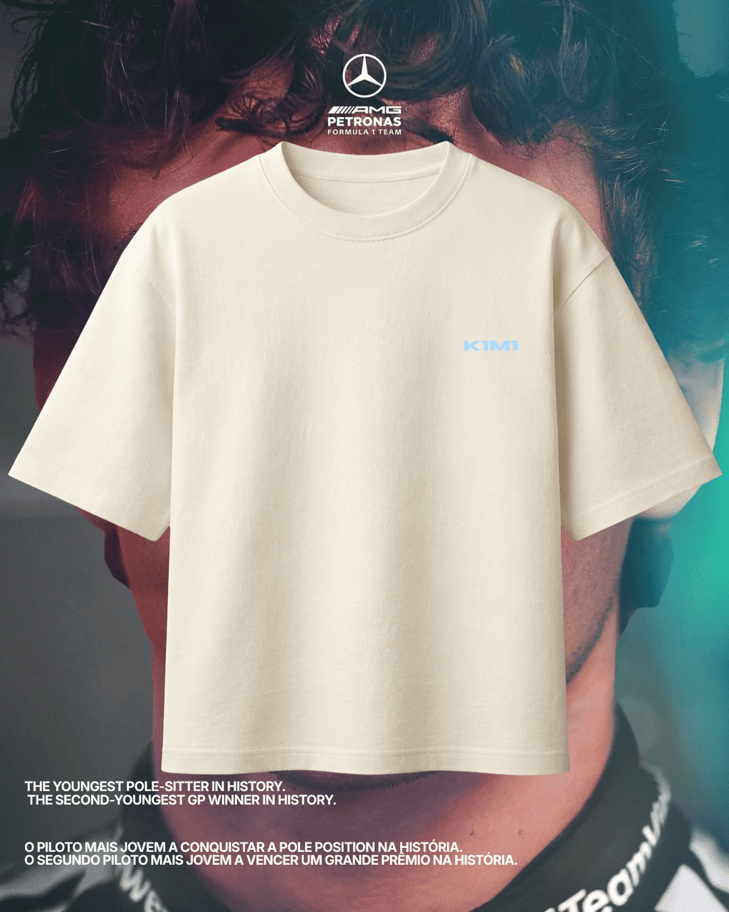 Camiseta Oversized Kimi Antonelli - O Segundo mais jovem a vencer