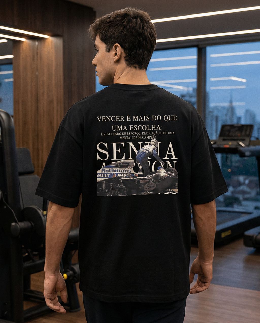 Camiseta Oversized Ayrton Senna - Vencer é mais que uma escolha
