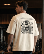Camiseta Oversized Ayrton Senna - Muita amor e muita fé em Deus