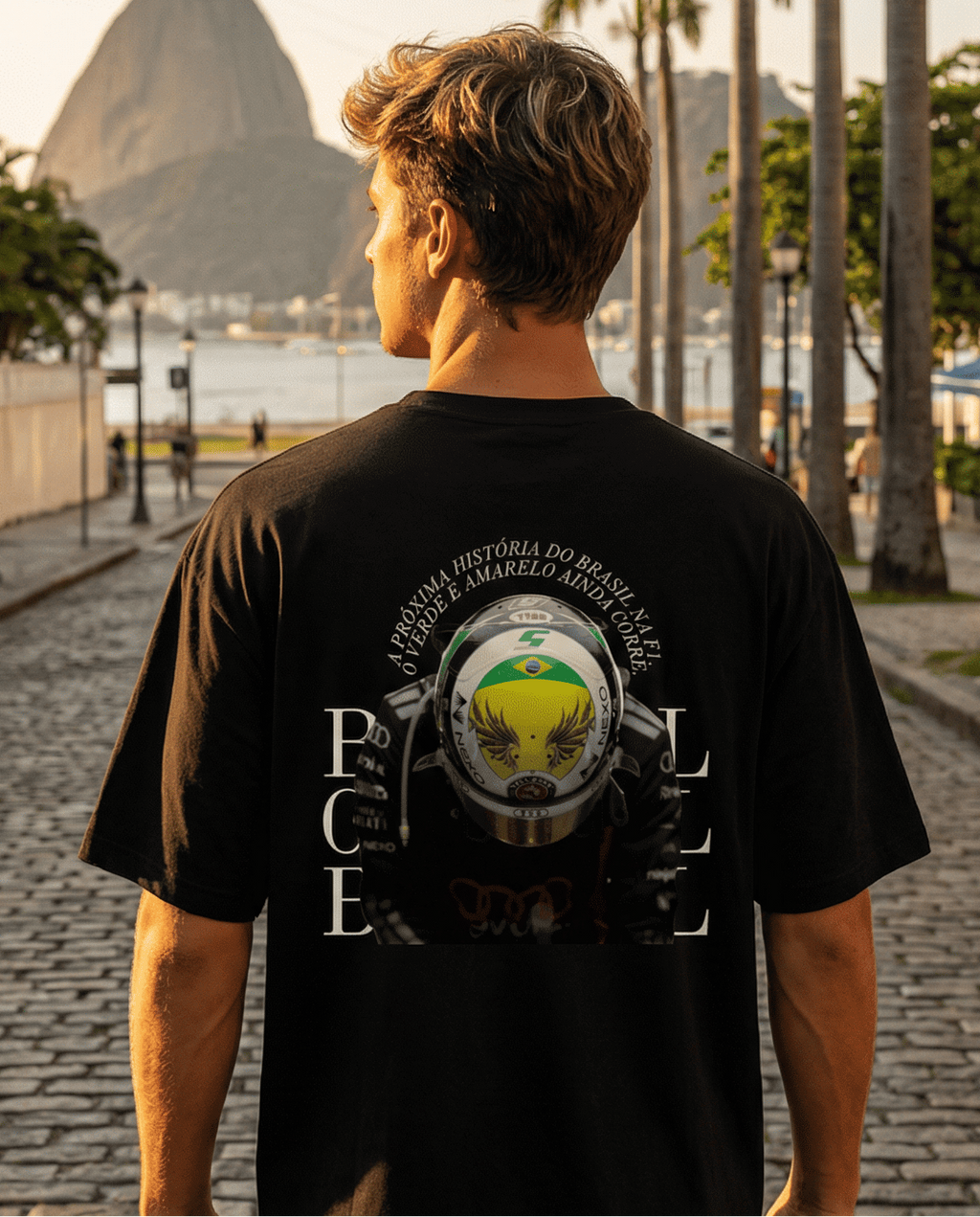 Camiseta Oversized Bortoleto - O verde e amarelo ainda corre